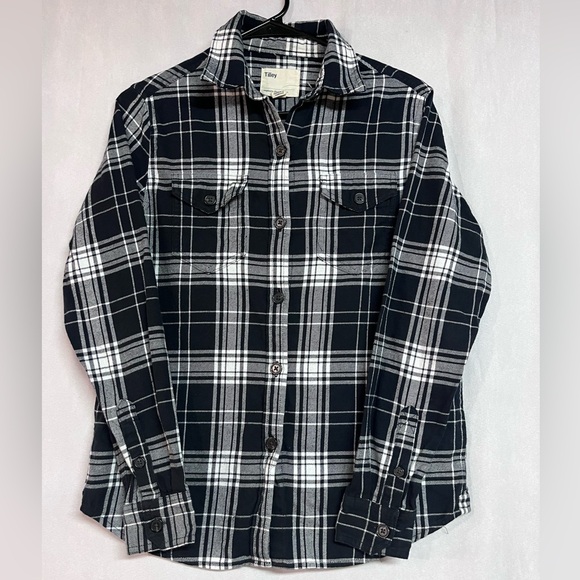 Tilley Women's Black and White Plaid Button-Up Shirt Size XS NWOT - Picture 2 of 3